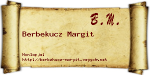 Berbekucz Margit névjegykártya