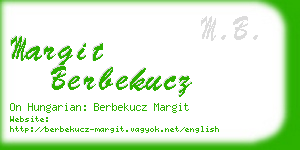 margit berbekucz business card